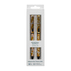 General Supply Goods + Co Twist Ballpoint Pens - Gold Hatch - 2 Pack-Twist-action ballpoint pens with blue ink