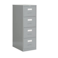Staples Vertical Legal File Cabinet, 4-Drawer, Grey-Smooth-gliding, fully progressive, ball bearing suspension for smooth operation