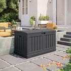 Suncast Deck Box - 50 Gal. - Peppercorn-Perfect for storing cushions, garden supplies, and firewood.