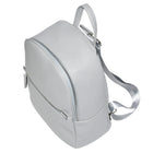 Nicci Backpack with Front Zipper Pocket - Light Grey-Top handle drop