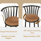 Homy Casa Industrial Swive Counter Bar Stools  24" & 29" - 2 Pack-Sturdy metal frame ensures long-lasting quality and comfort for everyday use