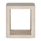 Hudson&Canal Kellan 20"W Square Side Table - Alder White-Table is made of high-quality and durable MDF materials