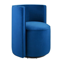 Modway Della Performance Velvet Fabric Swivel Chair - Navy-Swivel Accent Chair