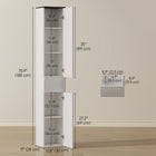 HOMCOM 71" Tall Slim Bathroom Storage Cabinet with Drawer - White-Adjustable shelf to meet various storage needs