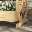 Outsunny 3-Tier Raised Garden Bed - Natural-Made of fir wood and designed to be placed outdoors
