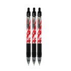 Zebra Z-Grip Soccer Design Ballpoint Pens Retractable - 1.0mm - Black - 3 Pack-Latex-free rubber grip