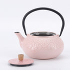 Minimal Enamelled Cast Iron Teapot - Sakura Pink - 0.6 L-Distributes heat evenly, maintains temperature longer