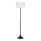 Hudson&Canal Josephine 62" Tall Floor Lamp with Fabric Shade - Blackened Bronze/White-Modern and contemporary design for your living room, office space, bedroom, or reading nook