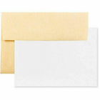 JAM Paper Recycled Parchment Stationery Set - 25 Cards and 25 A2 Envelopes - Antique Gold Yellow - set of 25-Color: Recycled Antique Gold