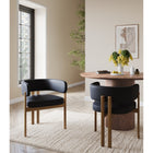 Brassex Bailey Visiting Chair - Set of 2 - Black-Premium fabric cover