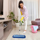 Gritt Commercial All-In-One 24” Microfiber Dust Mop Set with 72" Telescopic Handle - 4 Pack-Handle Length: 40" to 72"