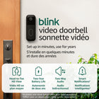 Amazon Blink Video Doorbell System (Generation 2)- Black-Last longer with two-year battery life — Experience up to two years of continuous security coverage with three AA Energizer lithium batteries and a Blink Sync Module (both included)