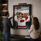 Frameworth Frederik Andersen 20" H x 29" W Framed Canvas Carolina Hurricanes 2026 Stanley Cup Champions Framed - Officially Licensed NHL/NHLPA-Product-type accurate build: Open-faced canvas presentation leaves the textured canvas surface visible without glass or acrylic glazing