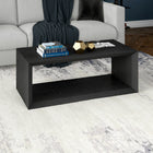 Hudson&Canal Osmond 48"W Rectangular Coffee Table - Black Grain-Product Dimensions: 23.38" L x 48" W x 18" H