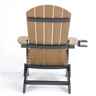 Backyard Lifestyles Folding Adirondack Chair w/Cup Holder- Brown/Black-The Beauty of Wood Without the Maintenance.