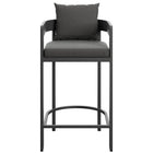 Modway Tahoe Outdoor Patio Aluminum Bar Chair - 44.5" - Charcoal-No Assembly Required