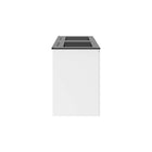 Modway Bryn 48" Wall-Mount Double Sink Bathroom Vanity - White/Black-Ceramic Double Sink With Integrated Countertop