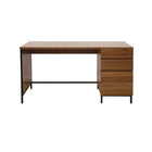 Sully Bay St. 3 Drawer Desk - Walnut-Attractive rich walnut laminate finish with lighter oak grain