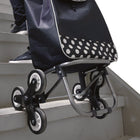 BIOS Living Rolling Shopping Cart - Black polka dots - 3 wheels -8