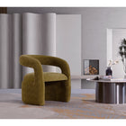 Manhattan Comfort Corvette 28.7" Mid-Century Modern Velvet Upholstered Dining Chair - Olive Green-Frame Made of Kiln Dried Pine Wood with Dowelled Joints and Reinforced Corners