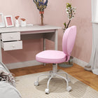 HOMCOM Heart Love Shaped Office Chair with Adjustable Height - Pink-Padded with a soft foam for maximum comfort