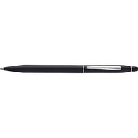 Cross Click Black with Chrome Appointments Ballpoint Pen - Black Ink-Ballpoint Pen