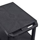 Luxor TUFFY 34" H Three-Tier Multi-Purpose Utility Cart - 24" W x 18" D - Black-The legs are made from polyvinyl chloride (PVC), contributing to the cart's structural integrity
