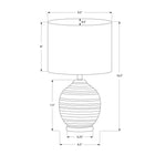 Monarch Specialties 17" H Transitional Table Lamp - Black Ceramic / Ivory / Cream Shade-With a 5ft long black cord, this perfectly sized and practical lighting accent can be set on an end or side table, or on your bedside table for a simple modern style