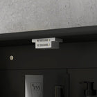 Kleankin Wall Mount Medicine Cabinet with Mirror - Black-Materials: MDF, Mirror Glass