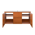 Modway Scenic 48" Wall-Mount Bathroom Vanity - Cherry/White-Fixtures Not Included