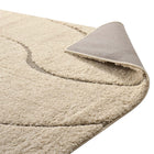 Modway Jubilant Abound Abstract Swirl Shag Area Rug - 5 ft W x 8 ft L - Creame/Beige-Non-Shedding / Machine-Woven