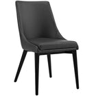 Modway Viscount Vegan Leather Dining Chair - Black-Modern Dining Side Chair