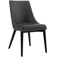 Modway Viscount Vegan Leather Dining Chair - Black-Modern Dining Side Chair