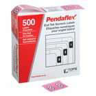 Pendaflex Numeric End Tab Lilac Filing Labels - 8 - 500 Pack-Size: 1-1/4"W x 15/16" H