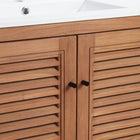 Modway Birdie 36" Bathroom Vanity - Natural/White-Adjustable Shelf