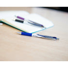 Zebra Z-Grip Flight Ballpoint Pens Retractable – 1.2 mm – Blue – 4 Pack-Solid metal accents