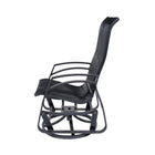 Dura Housewares Kansas Aluminium Swivel Glider - Black-Maintenance free sling-tex fabric