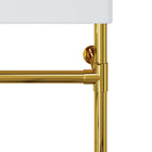 Modway Redeem 24" Wall-Mount Gold Stainless Steel Bathroom Vanity - Gold/White-Assembly Required