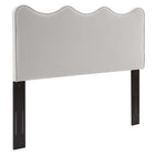 Modway Athena Performance Velvet Twin Headboard - Light Grey-Modern Twin Headboard