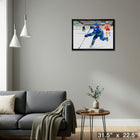 Quinn Hughes Vancouver Canucks Shooting - Framed Canvas - 31" x 22"-Ready to hang - arrives fully assembled
