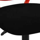 Homy Casa Black Red Fabric Swivel Desk Chair-Textured Corduroy Fabric: Soft and cozy seat offering a chic, stylish touch