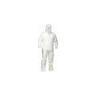 Forcefield Microporous Disposable Coverall with Hood - Large - White-White polyolefin