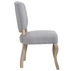 Modway Array Vintage French Upholstered Dining Side Chair - Light Grey-Soft Polyester Upholstery