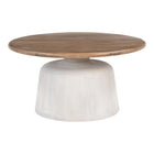 Zuo Goblet Coffee Table - Brown/White-Colour: Brown/White