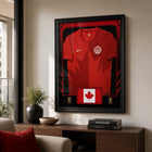 Frameworth Official FIFA World Cup 2026 Team Canada Framed Replica Jersey - 25.75" x 33.75"-Finished size 25.75" x 33.75", a vertical display sized for living rooms, offices, fan caves and sports rooms.