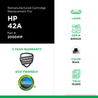 CIG HP 42A Remanufactured Toner Cartridge - Standard Yield - Black-Environmentally Friendly: Remanufactured from an original HP recycled cartridge