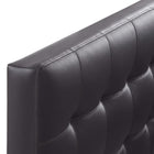 Modway Lily Upholstered Vinyl Twin Headboard - Brown-Fiberboard and plywood frame