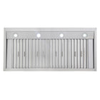 KUCHT KRH4815-R 48" 1200 CFM Wall Mounted Range Hood - Stainless Steel/Red-LCD display with sensor touch allow you to choose the right speed