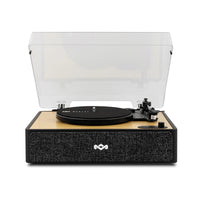 House of Marley Rise Up Bluetooth Turntable with Built in Speakers - Black-True Plug-and-Play Setup - Pre-calibrated tracking force and anti-skate control for instant playback