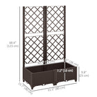 Outsunny Raised Garden Bed with Drainage Holes - Drain Plugs - Water Reservoir - Brown-Drainage holes and plugs prevent overwatering, ensuring healthier plants
